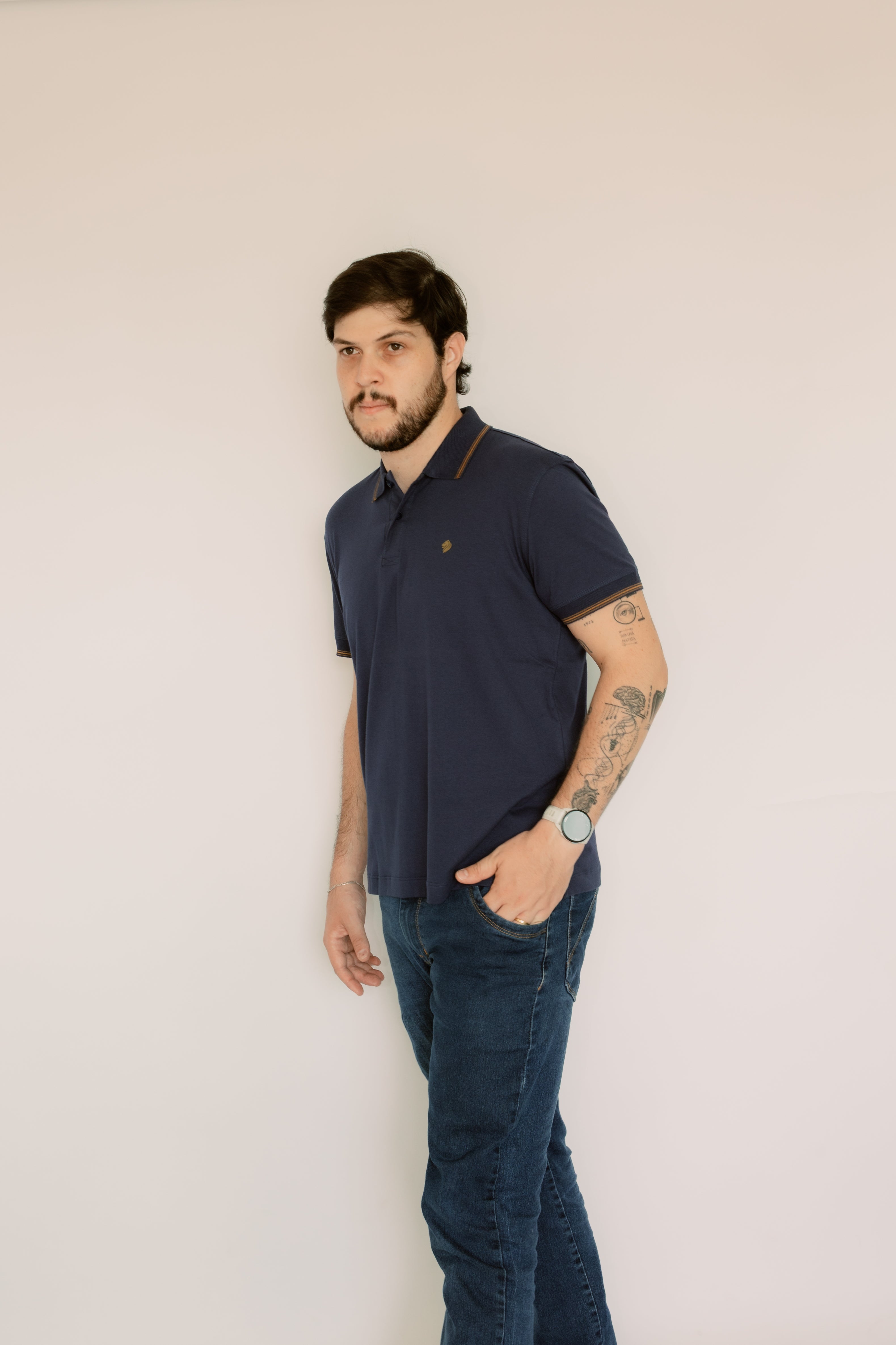 Camisa Polo Elastano Sem Bolso