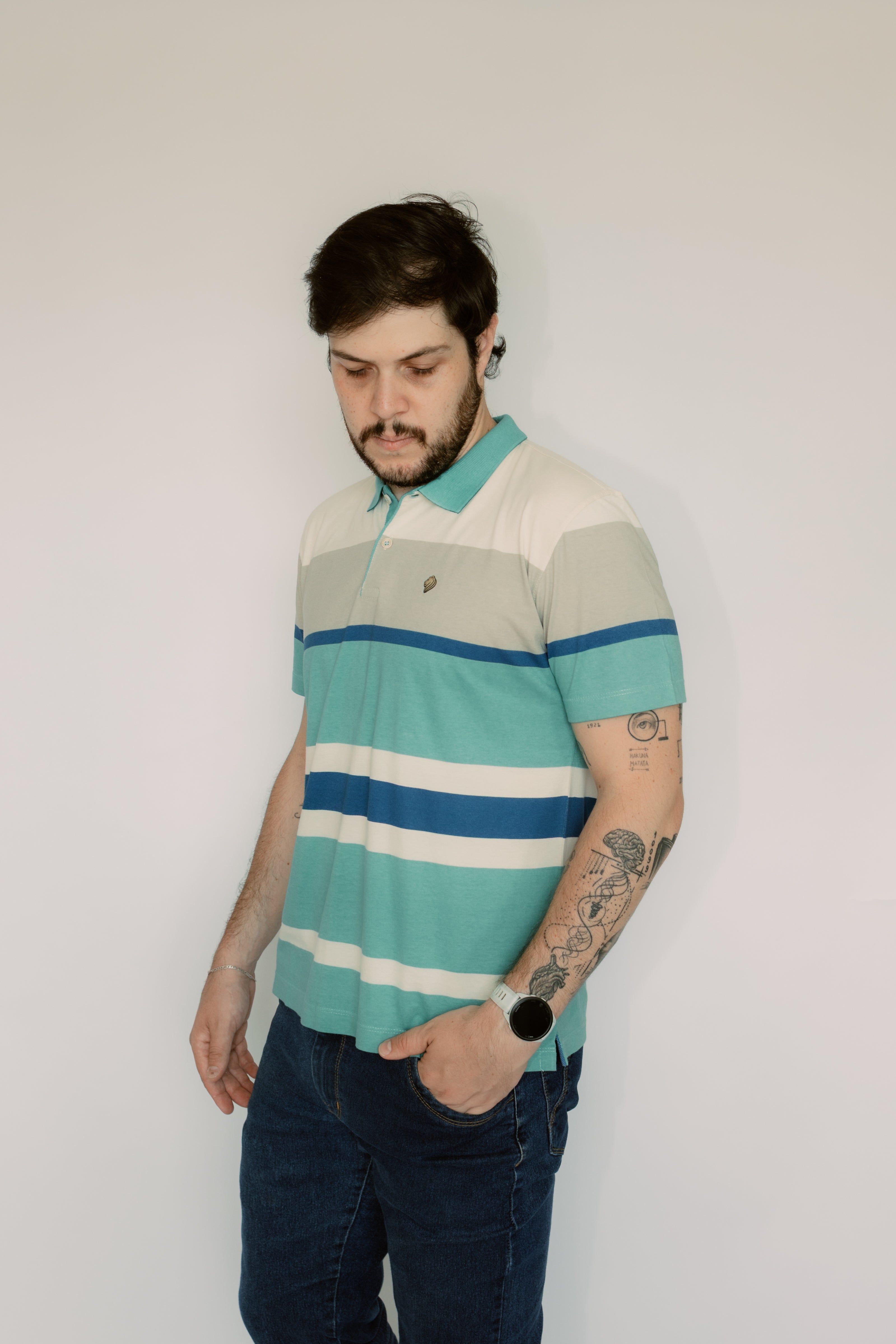 Camisa Polo Stonada Sem Bolso