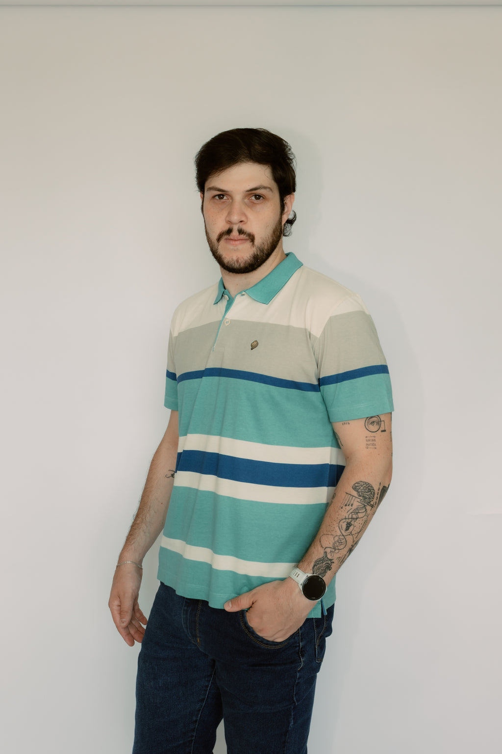 Camisa Polo Stonada Sem Bolso