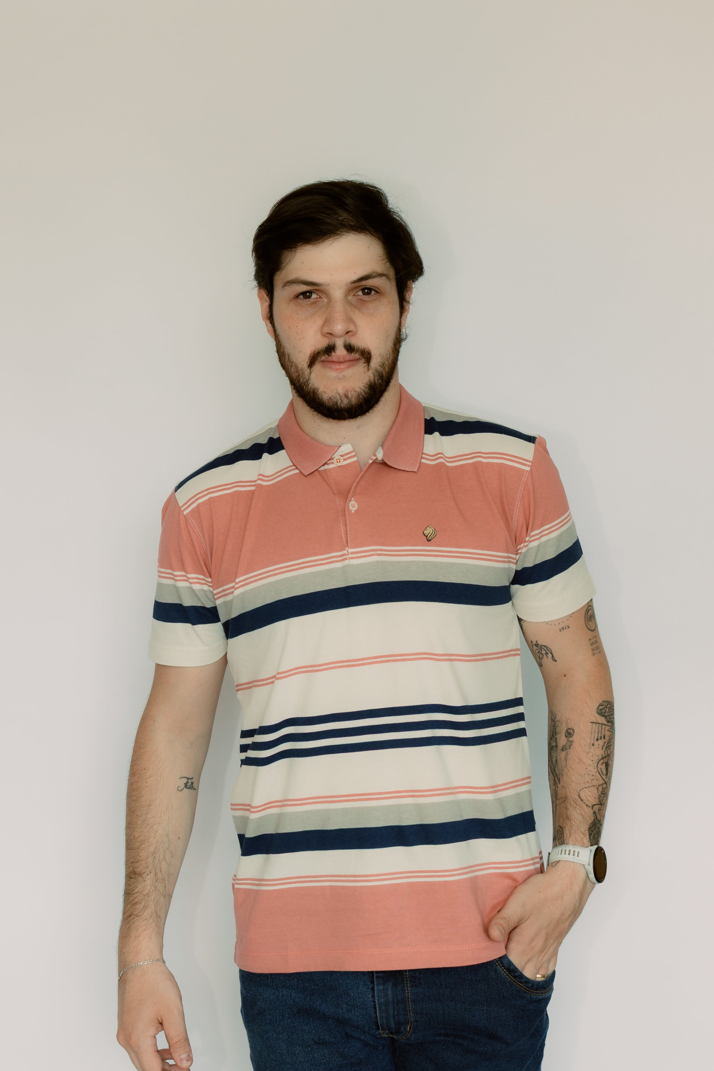 Camisa Polo Stonada Sem Bolso