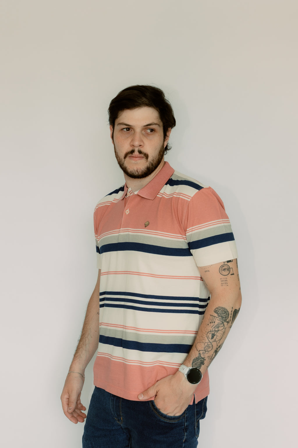 Camisa Polo Stonada Sem Bolso