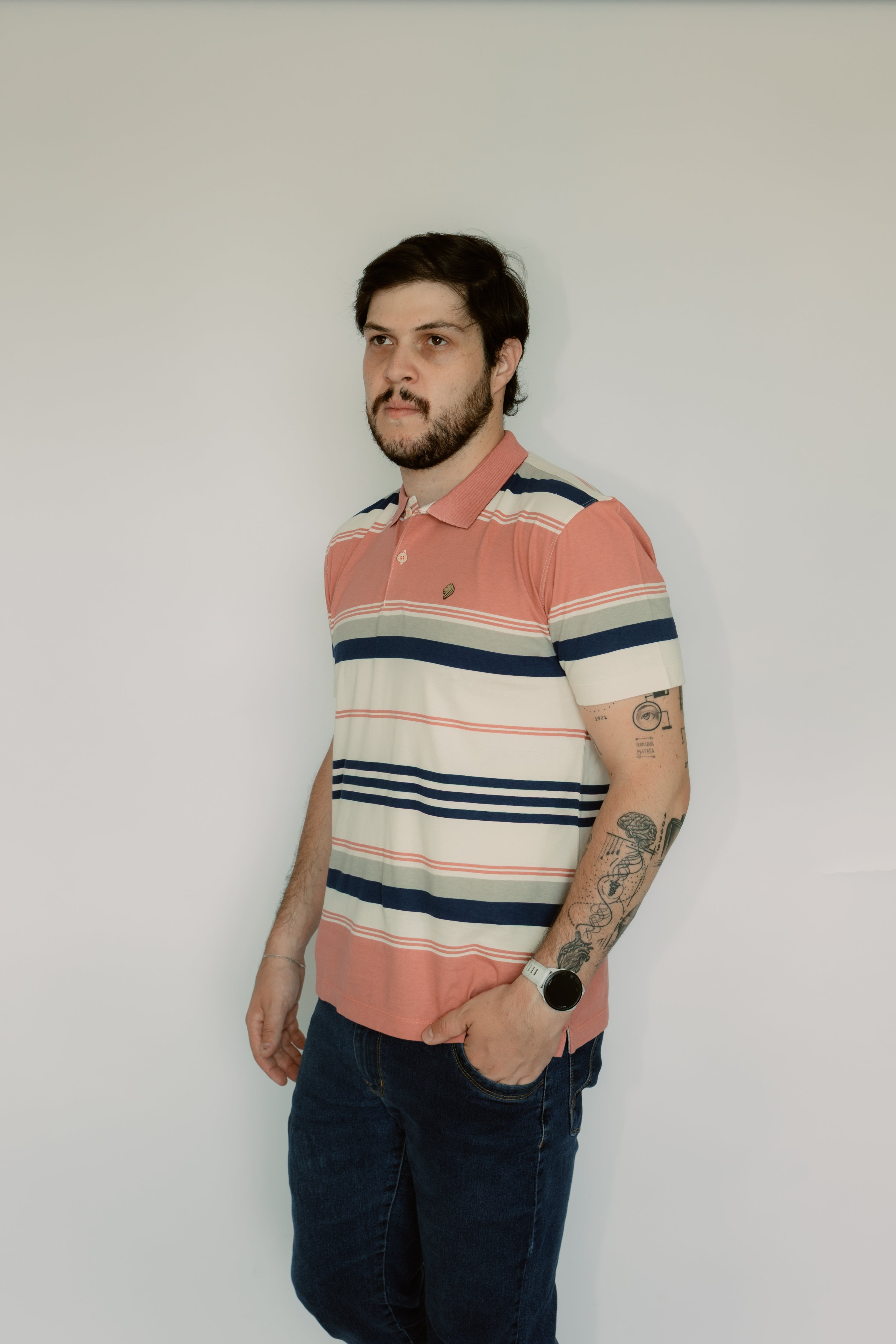 Camisa Polo Stonada Sem Bolso