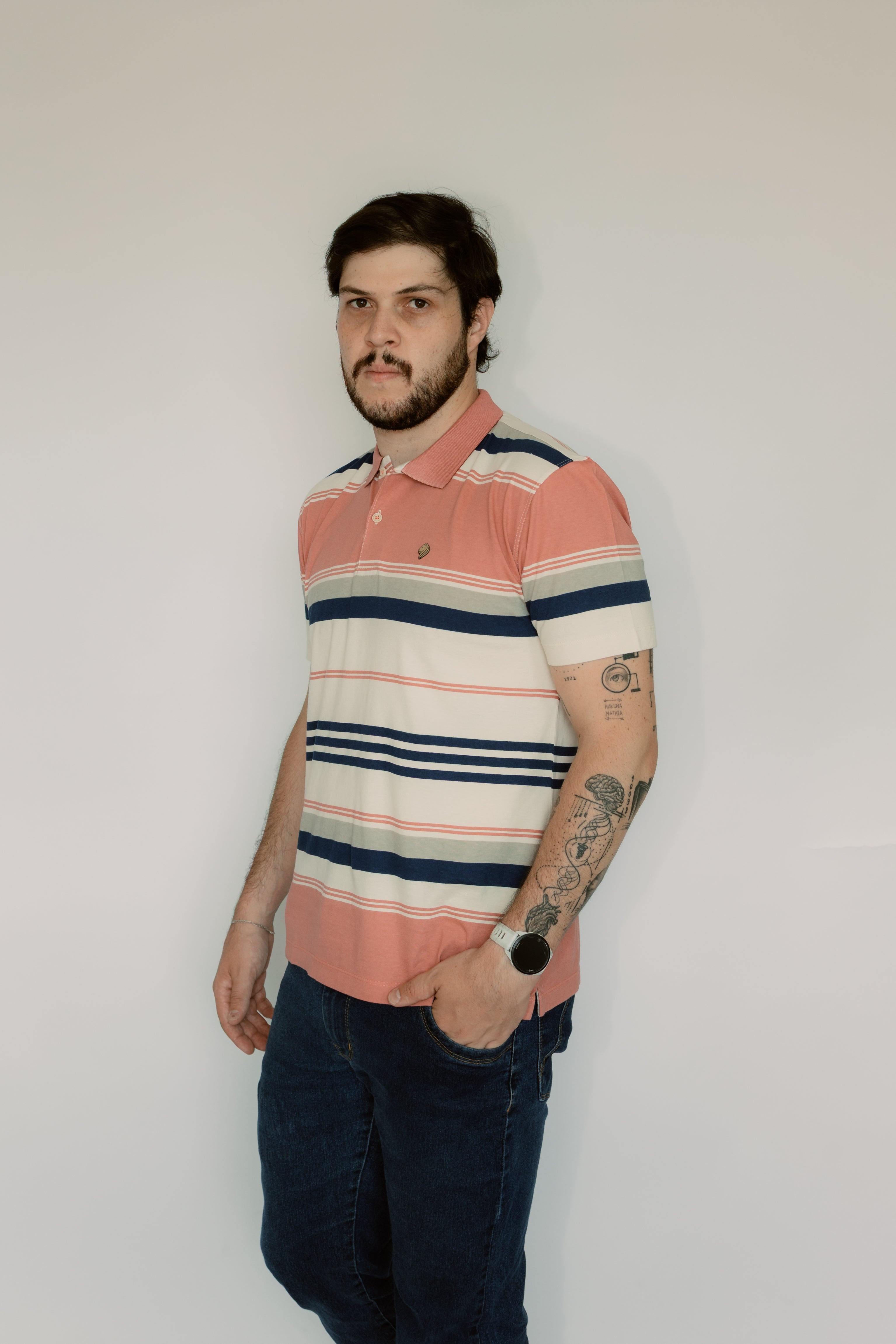 Camisa Polo Stonada Sem Bolso
