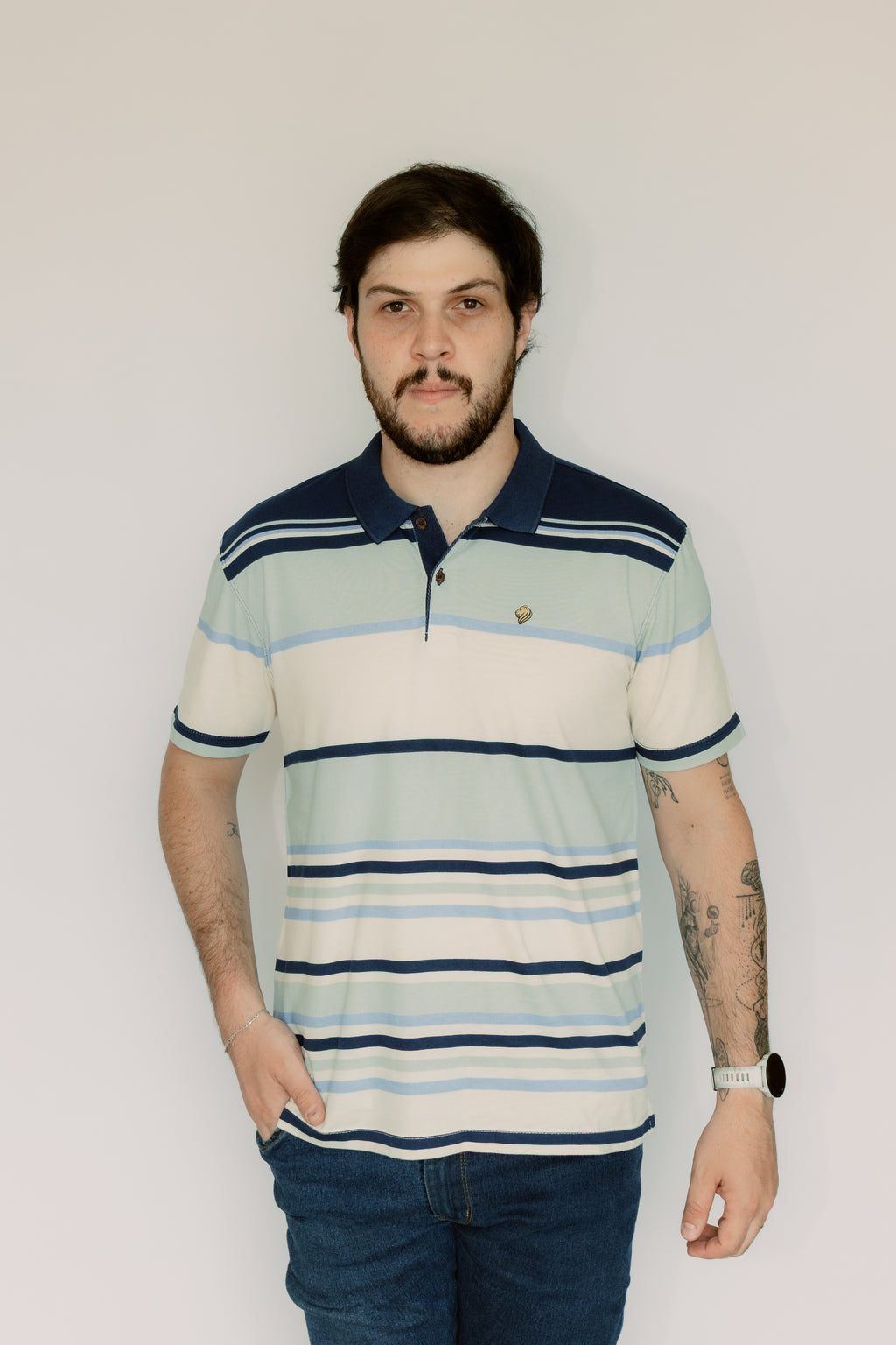 Camisa Polo Stonada Sem Bolso
