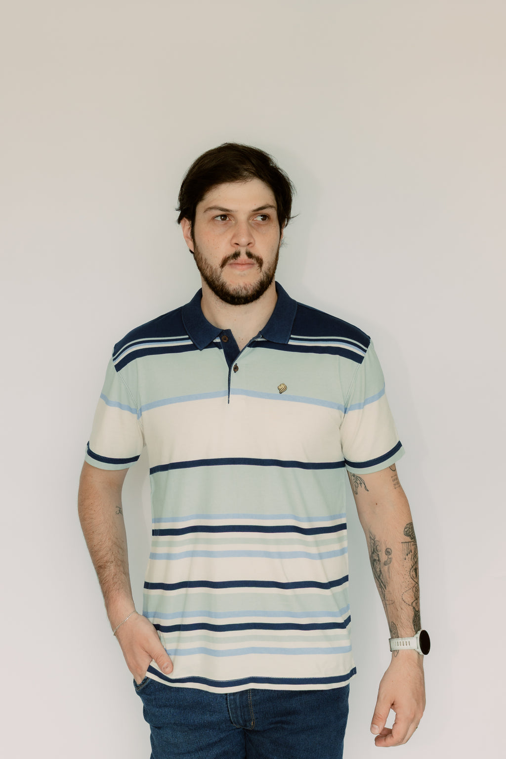 Camisa Polo Stonada Sem Bolso