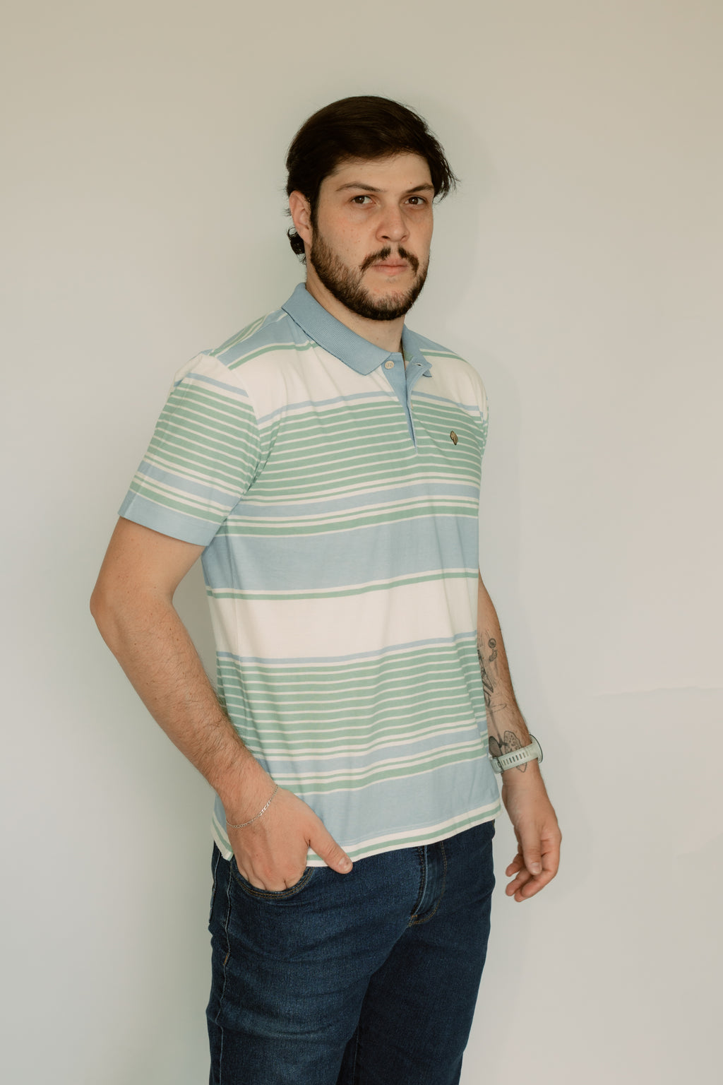 Camisa Polo Stonada Sem Bolso