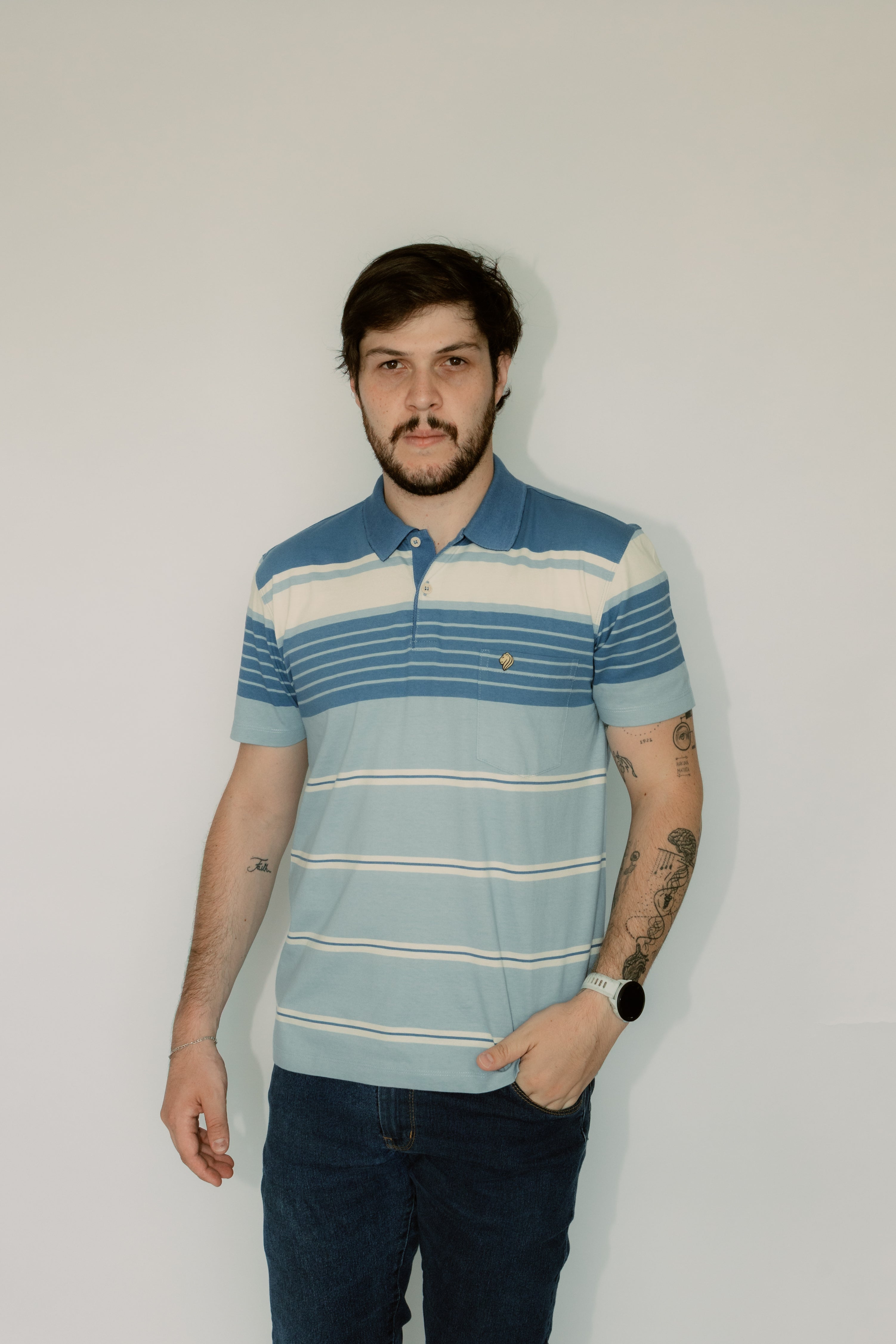 Camisa Stonada Polo Com Bolso