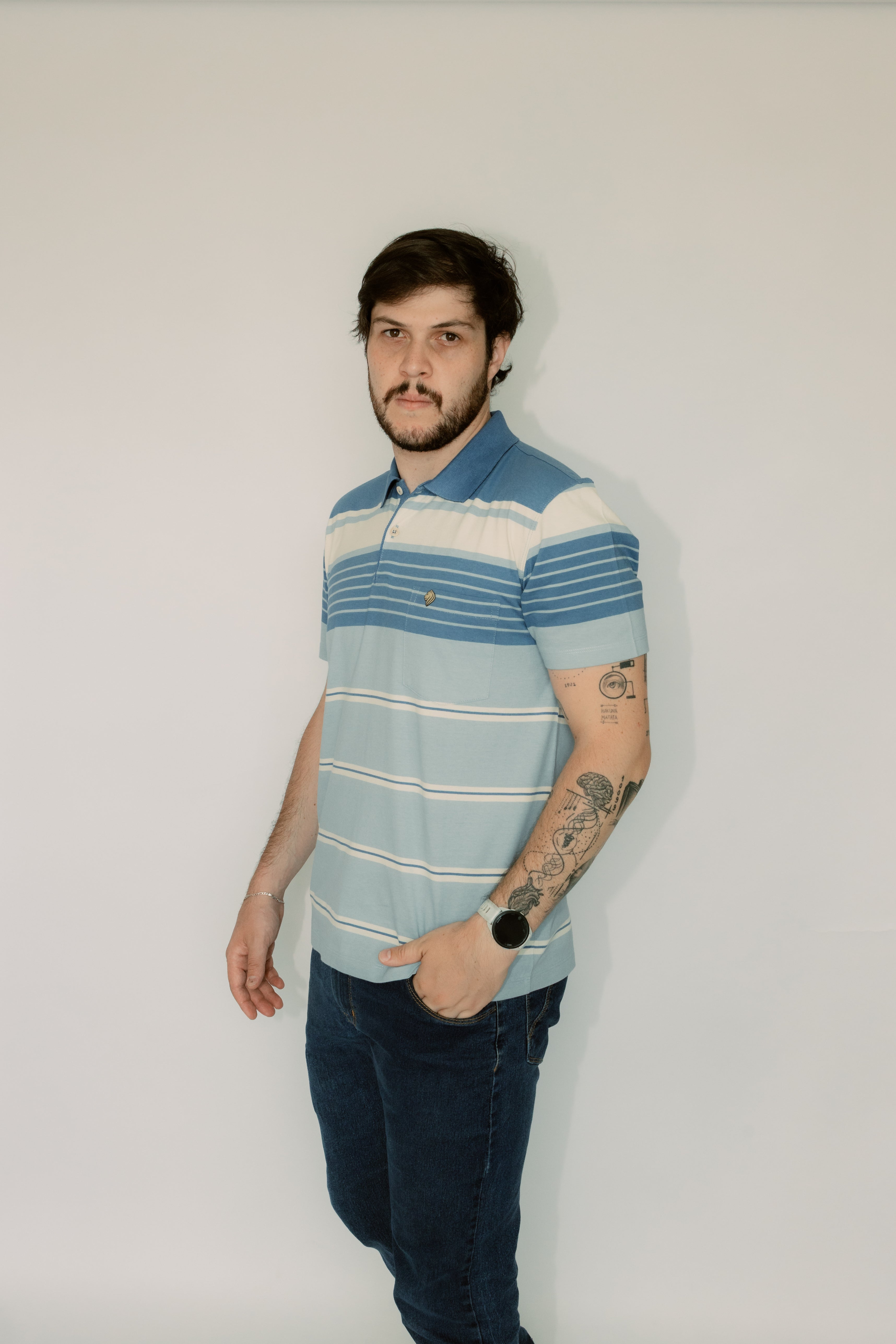 Camisa Stonada Polo Com Bolso