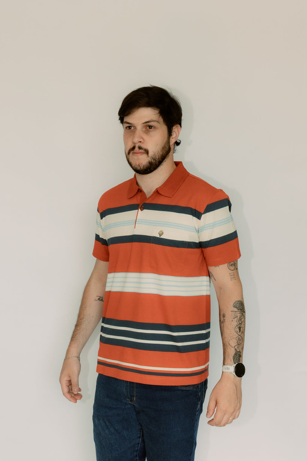 Camisa Stonada Polo Com Bolso
