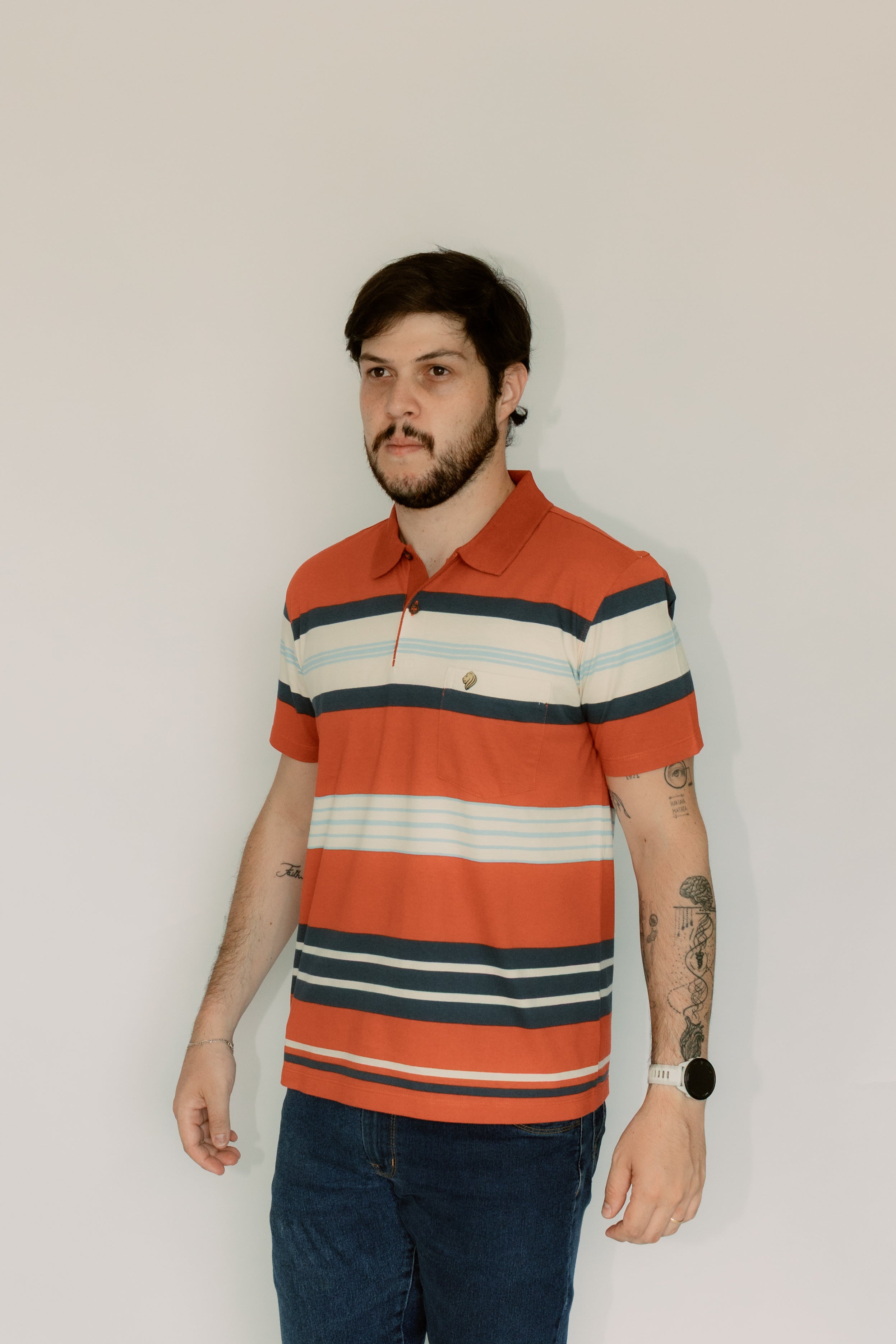 Camisa Stonada Polo Com Bolso