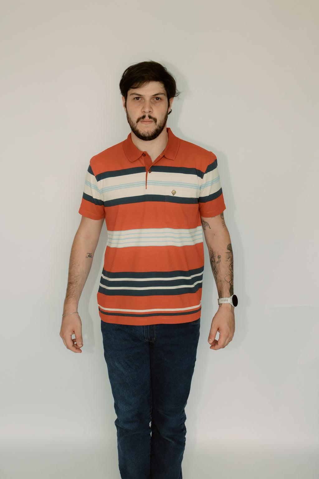 Camisa Stonada Polo Com Bolso
