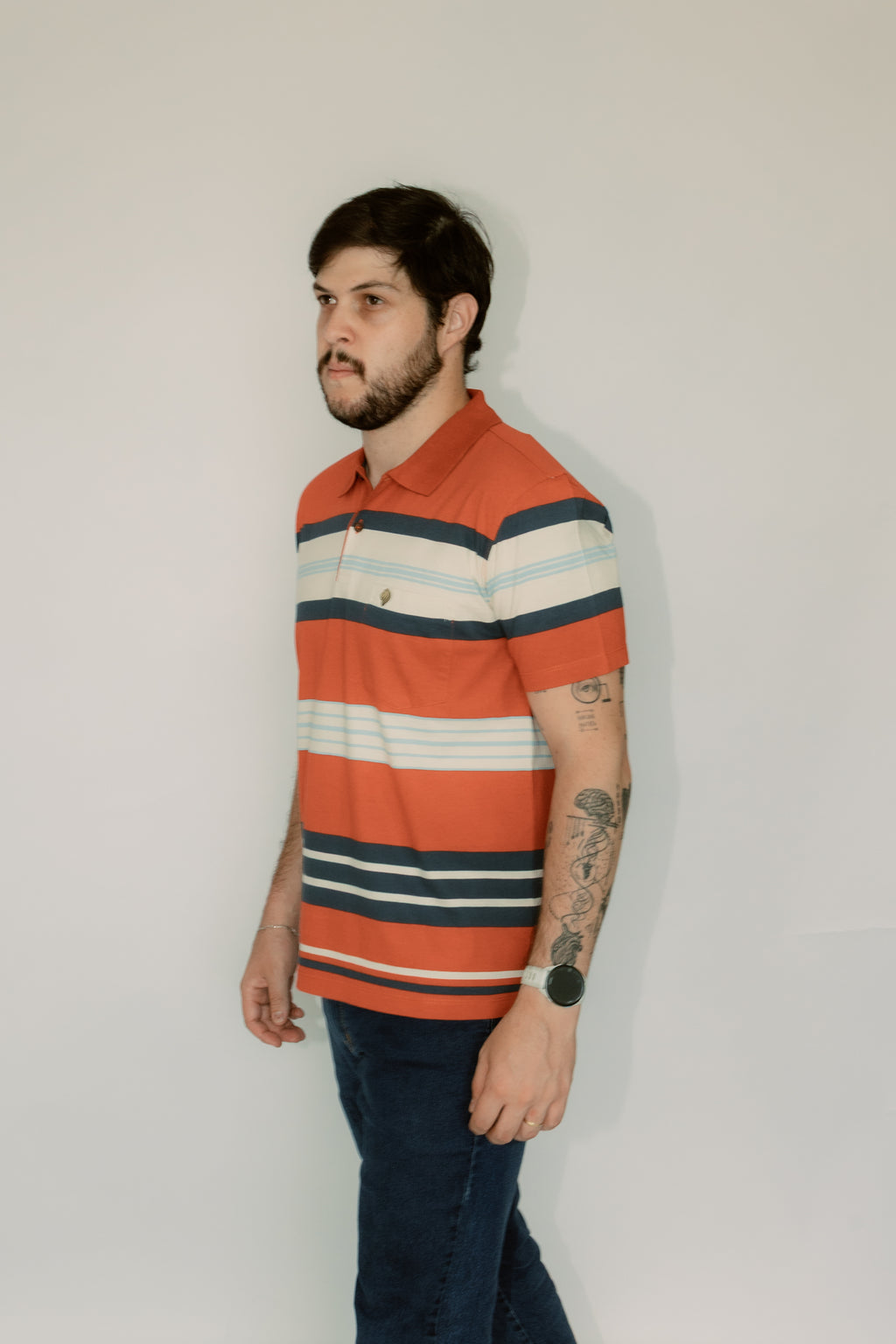 Camisa Stonada Polo Com Bolso