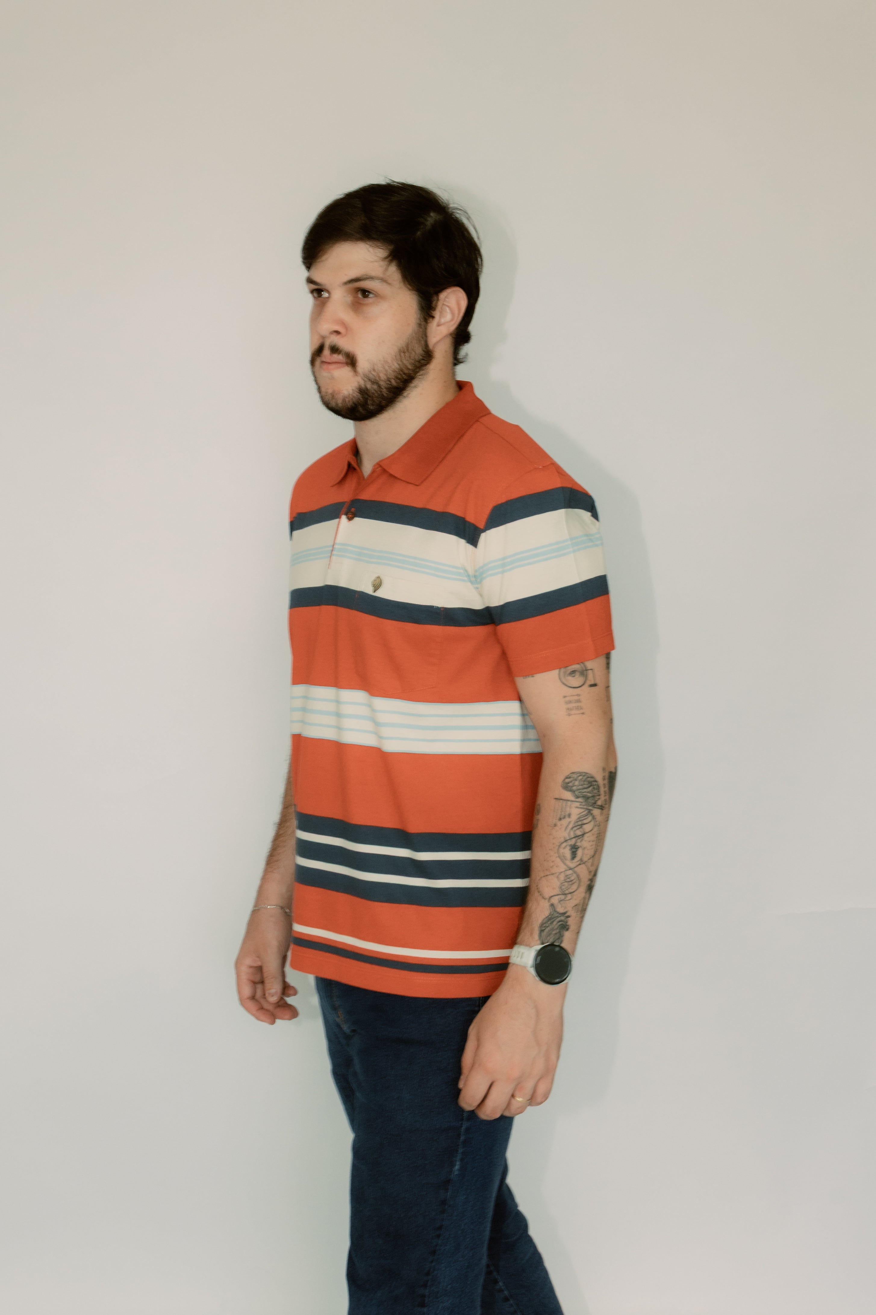 Camisa Stonada Polo Com Bolso
