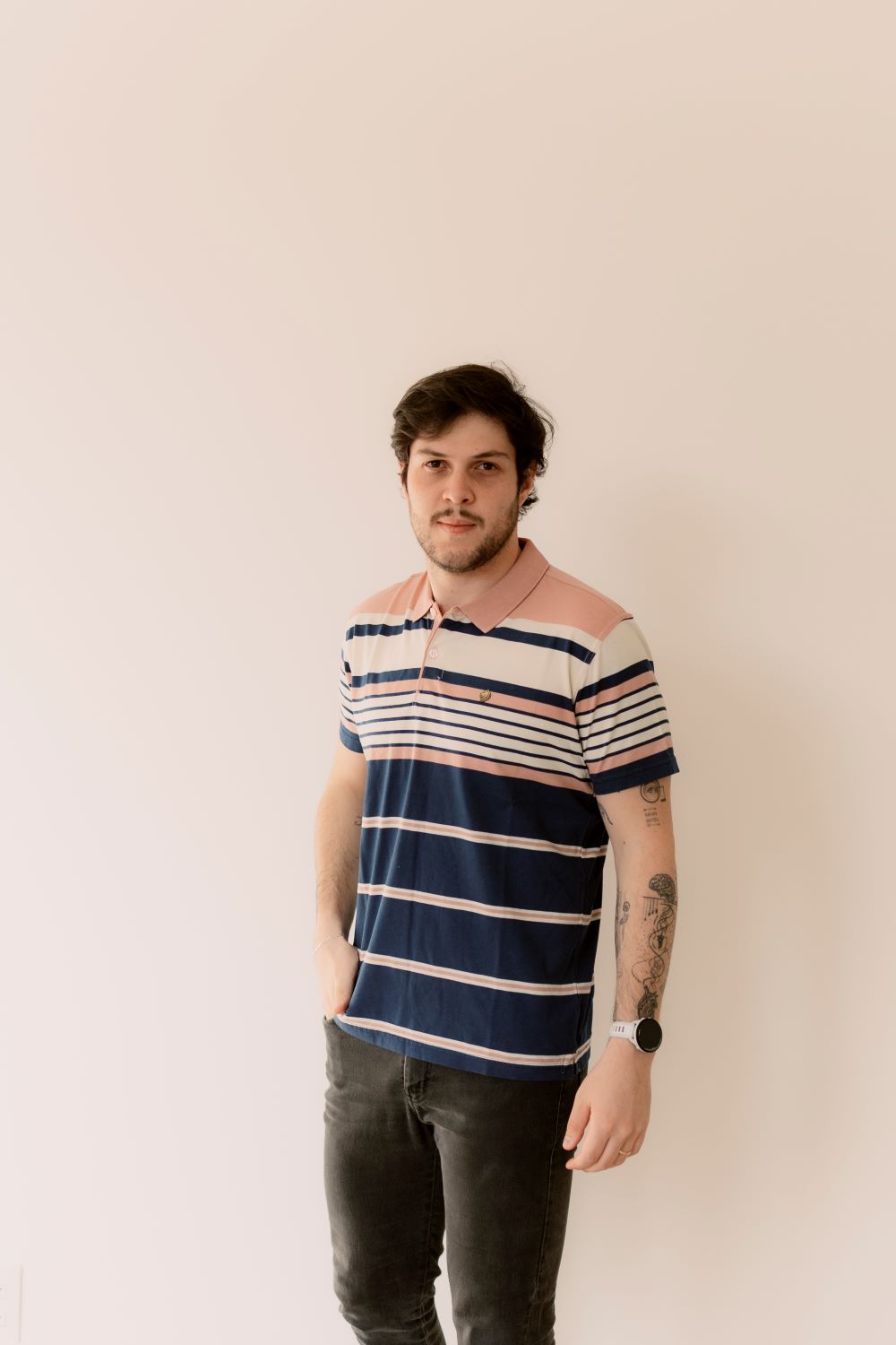 Camisa Stonada Polo Com Bolso