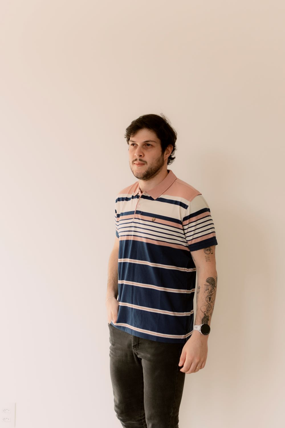 Camisa Stonada Polo Com Bolso