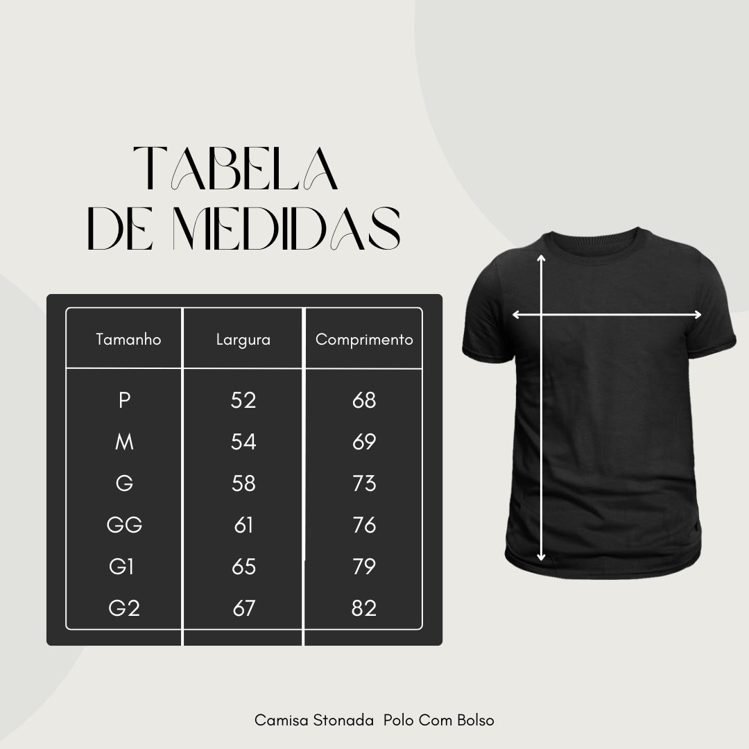 Camisa Stonada Polo Com Bolso