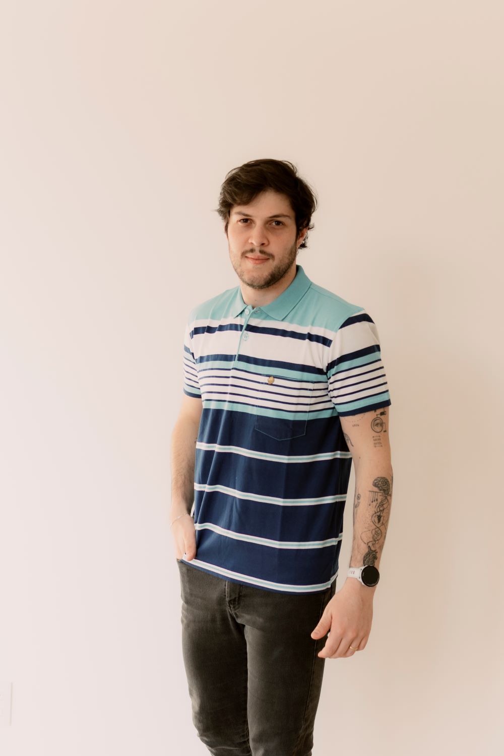 Kit Camisa Polo Estonada + Camisa Lisa Gola Redonda