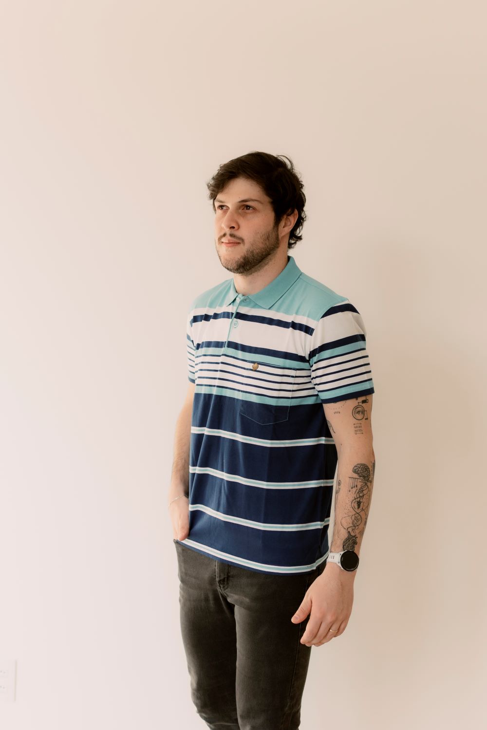 Kit Camisa Polo Estonada + Camisa Lisa Gola Redonda